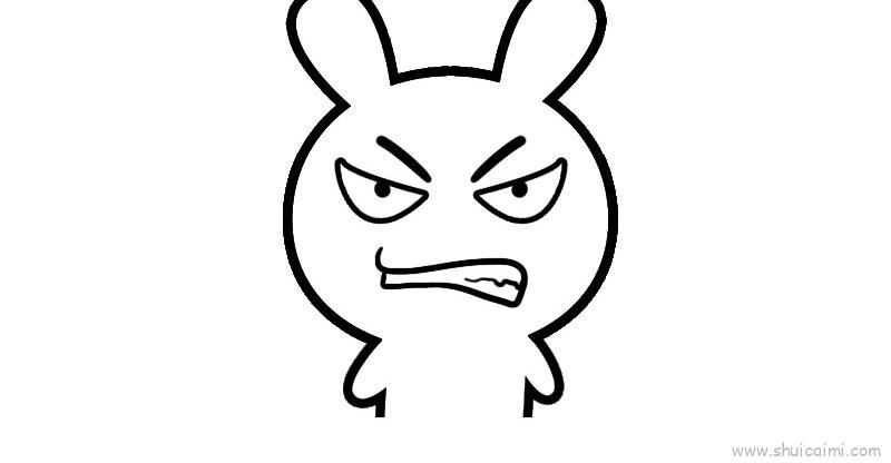 生气表情儿童画怎么画 生气表情简笔画图片大全