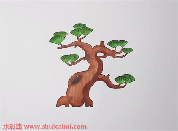 松树怎么画 松树简笔画画法