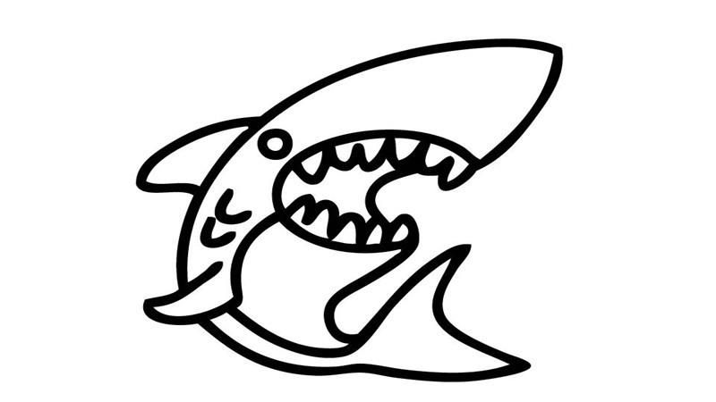 鲨鱼的简笔画怎么画 鲨鱼简笔画简单