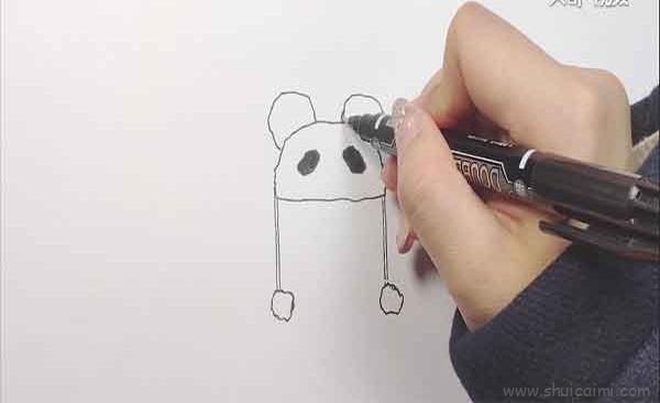熊猫帽子儿童画怎么画 熊猫帽子简笔画图片大全