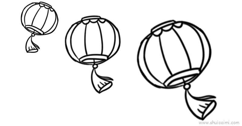 新年一串灯笼儿童画怎么画 新年一串灯笼简笔画图片大全