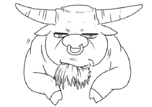 牛魔王简笔画图片大全 牛魔王简笔画图片大全彩色