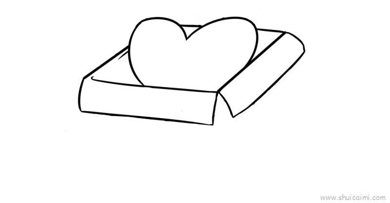 情人节爱心礼物盒儿童画怎么画 情人节爱心礼物盒简笔画好看