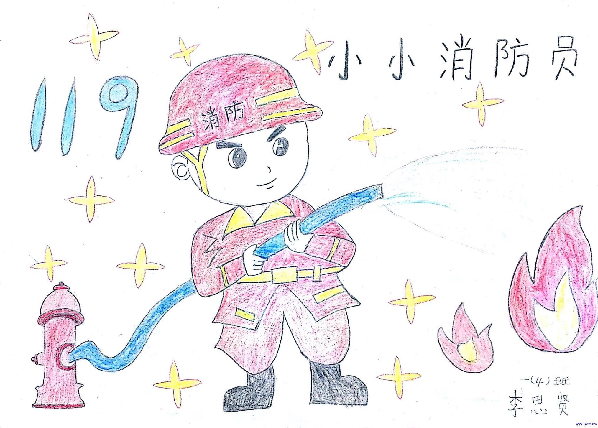 消防简笔画 消防简笔画儿童画
