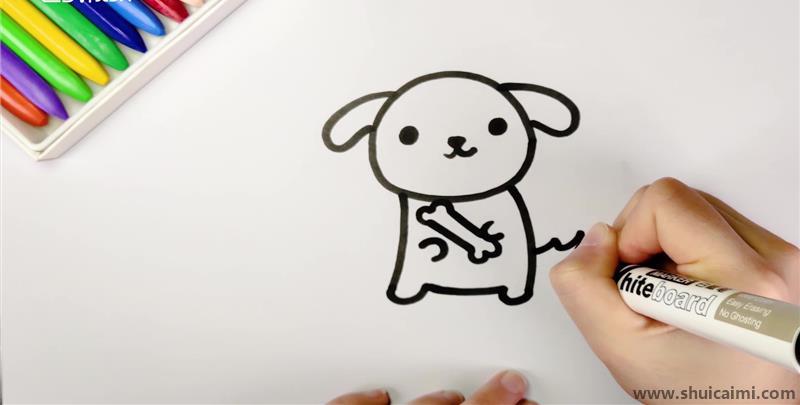 小狗儿童简笔画怎么画 小狗儿童画步骤