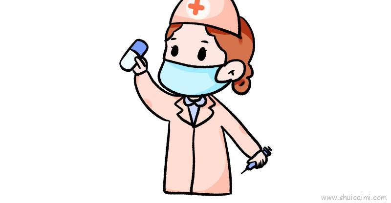 护士儿童画怎么画 护士简笔画图片