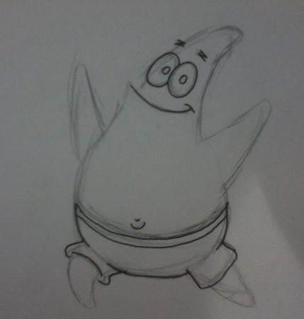 海绵简笔画图片大全 海绵宝宝简笔画图片大全