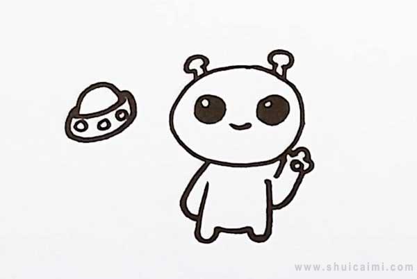 外星人简笔画怎么画 外星人简笔画顺序