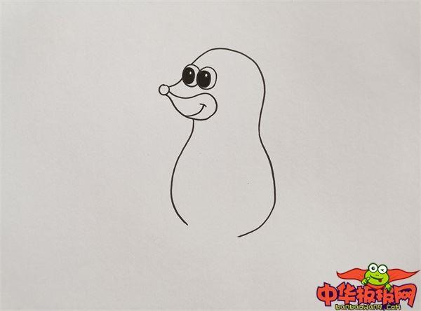 小鼹鼠怎么画 小鼹鼠简笔画图片带颜色