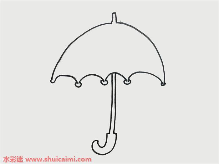 纸伞怎么简笔画怎么画彩色