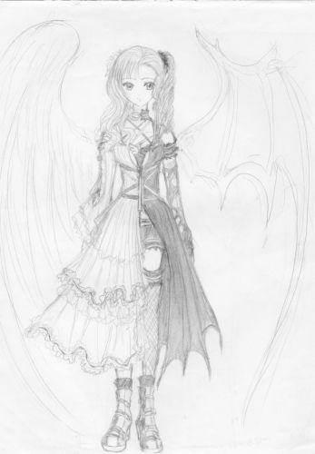 小天使和恶魔简笔画 小天使和恶魔简笔画怎么画