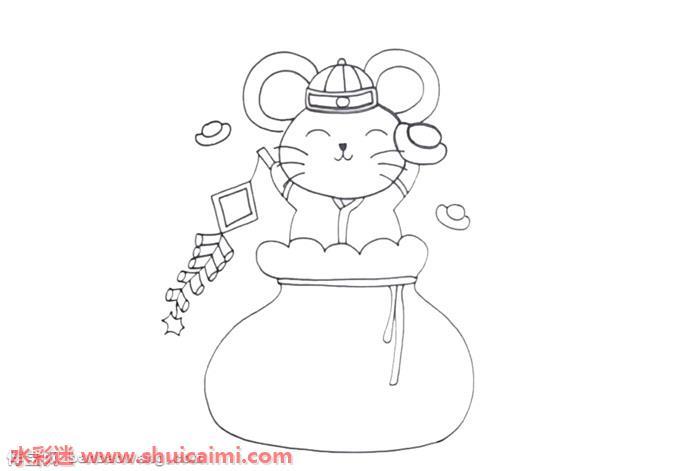 鼠年年画怎么画 鼠年年画简笔画步骤图