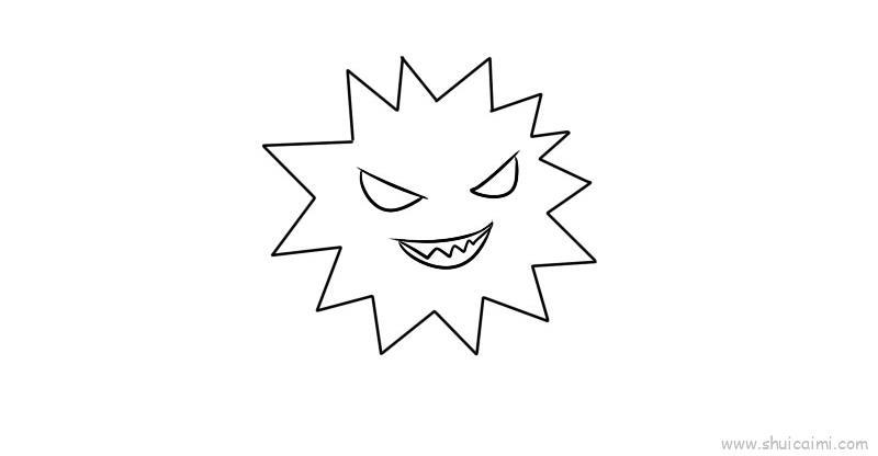 小病毒儿童画怎么画 小病毒简笔画图片