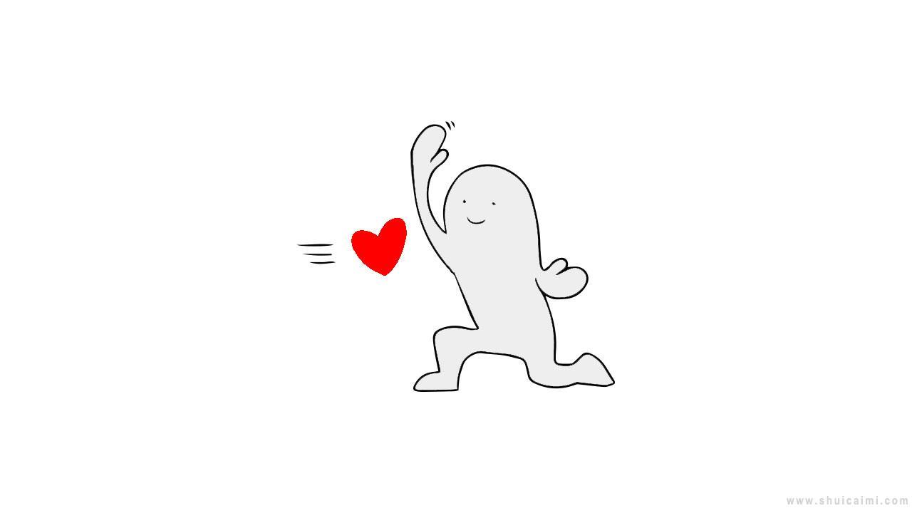 小人比心简笔画怎么画 小人比心简笔画图片大全