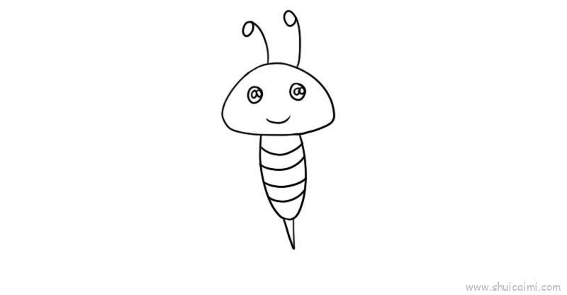 可爱小蜜蜂儿童画怎么画 可爱小蜜蜂简笔画图片大全