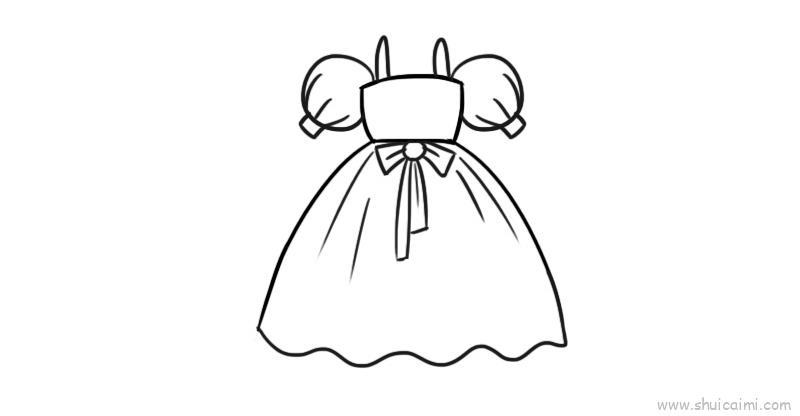 公主裙晚礼服儿童画怎么画 公主裙晚礼服简笔画图片