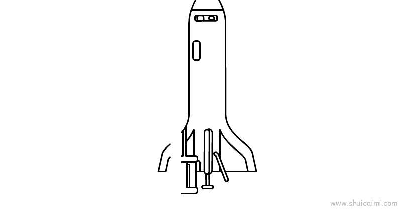 中国航天日发射火箭儿童画怎么画 中国航天日发射火箭简笔画简单