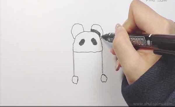 熊猫帽子儿童画怎么画 熊猫帽子简笔画图片大全