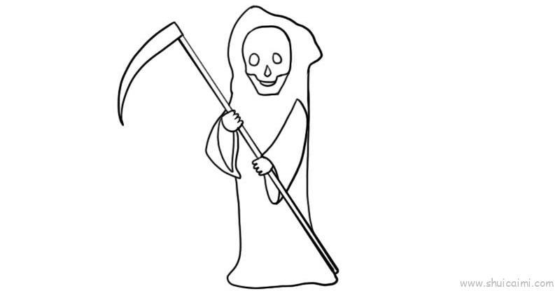 死神儿童画怎么画 死神简笔画图片大全