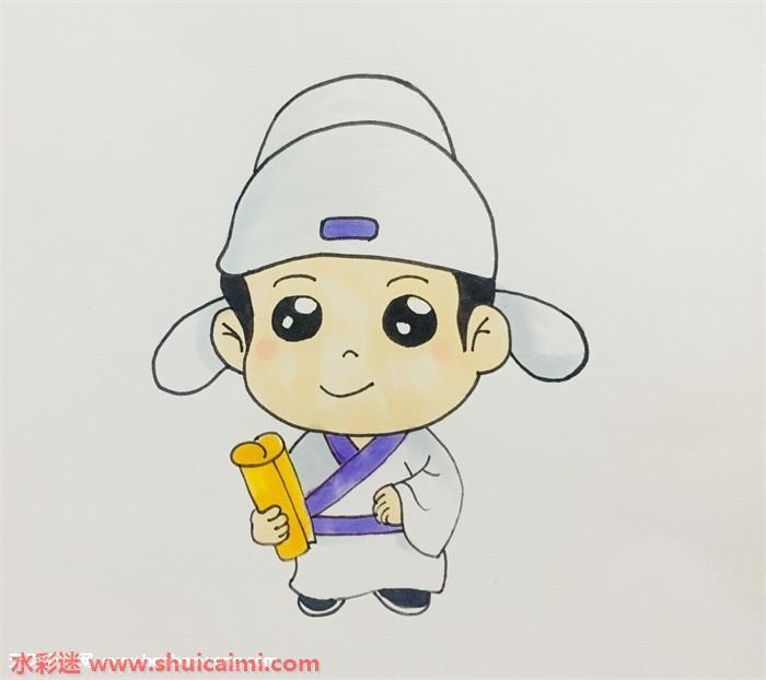 诗人怎么画 诗人简笔画步骤