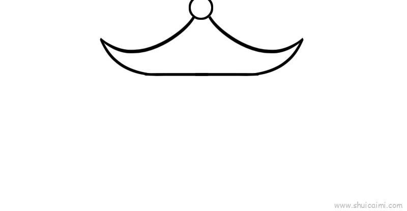 亭子儿童画怎么画 亭子简笔画步骤