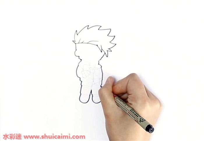 火影忍者卡卡西简笔画Q版全身图片