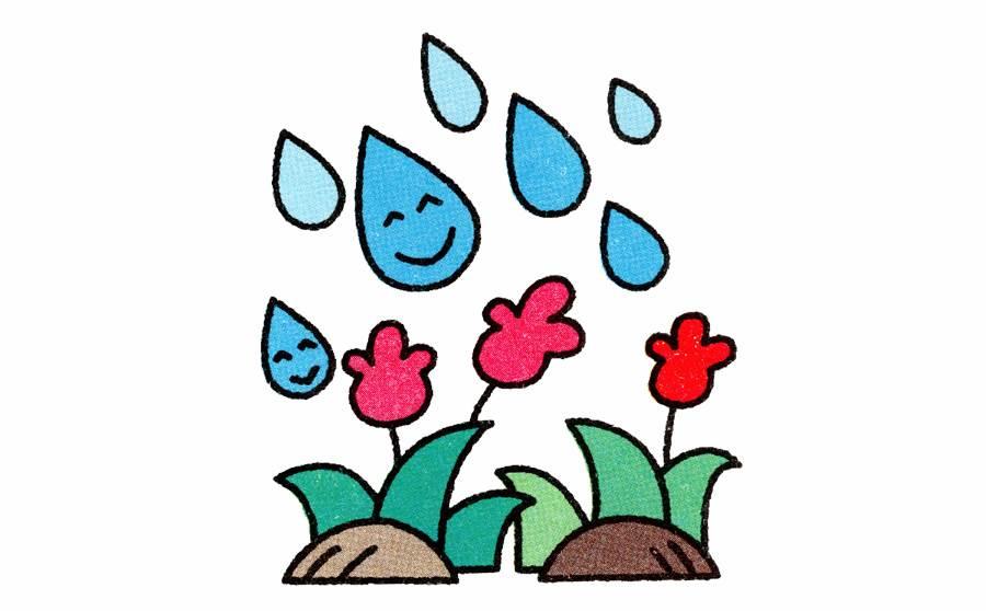 下雨简笔画 下雨简笔画彩色图片