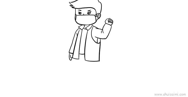 抗疫人物儿童画怎么画 抗疫人物简笔画图片大全