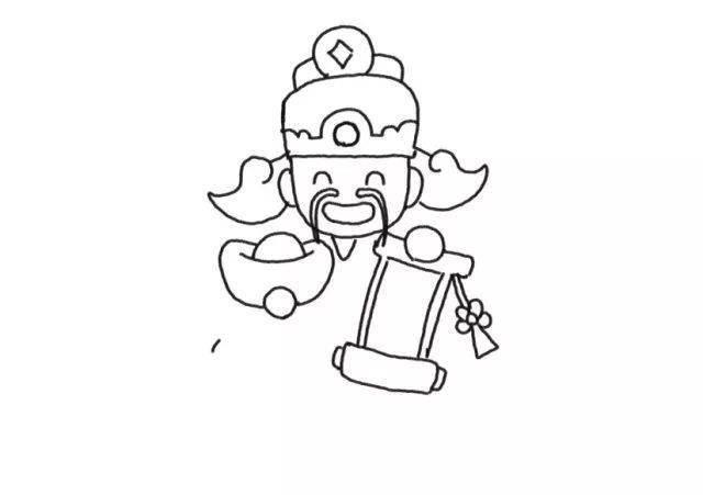 玄天上帝简笔画 天上神仙简笔画