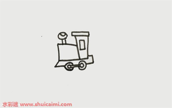 火车简笔画步骤,一步步教你火车怎么画