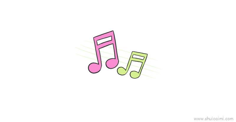 音符儿童画怎么画 音符简笔画顺序