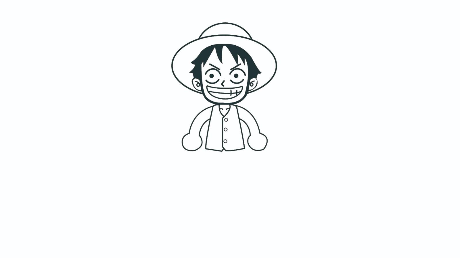 路飞的简笔画怎么画 路飞简笔画画法
