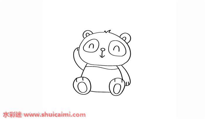 可爱熊猫怎么画 可爱熊猫简笔画步骤图