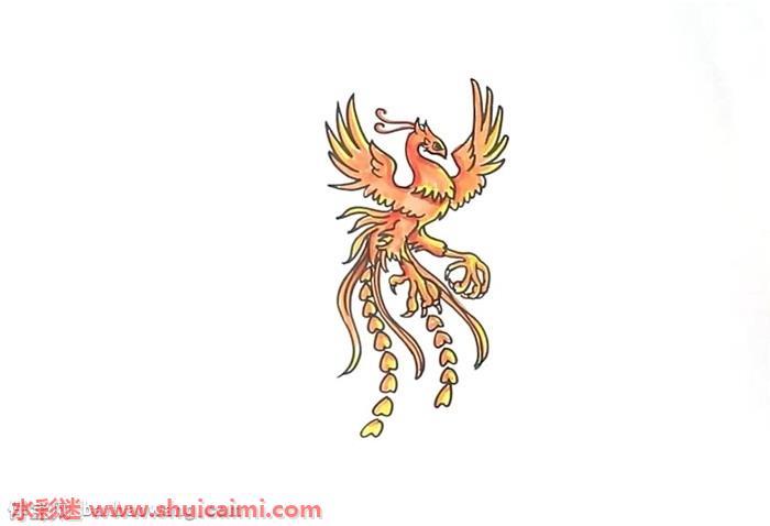 小学生凤凰怎么画 凤凰简笔画步骤