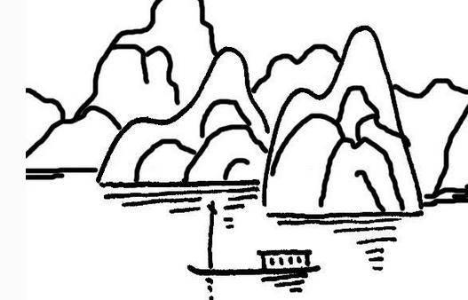 山水画简笔画 山水画简笔画儿童画