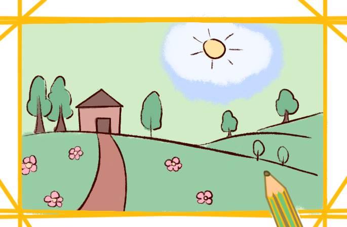 乡村简笔画图片大全 乡村简笔画图片大全带颜色