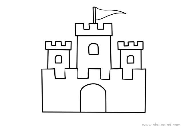 城堡儿童画怎么画 城堡简笔画顺序