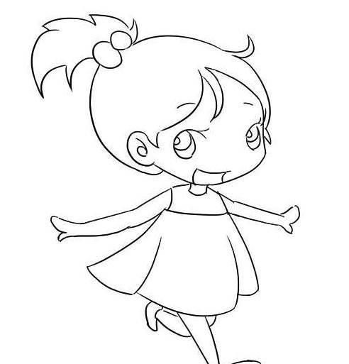 人物简笔画女孩 人物简笔画女孩全身学生