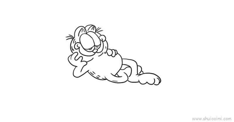 加菲猫儿童画怎么画 加菲猫简笔画图片大全