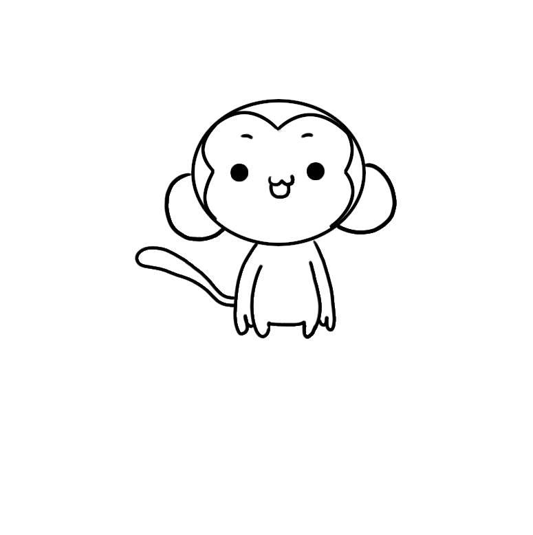猴子的简笔画 猴子的简笔画简单又好看
