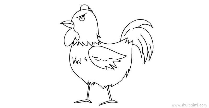 大公鸡儿童画怎么画 大公鸡简笔画简单又好看