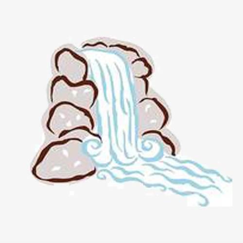 瀑布简笔画 瀑布简笔画山水