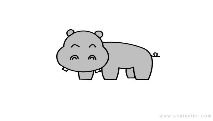 河马简笔画怎么画 河马简笔画简单又好看