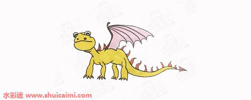 恐龙带颜色怎么画 恐龙简笔画图片