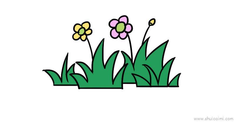 草丛儿童画怎么画 草丛简笔画图片