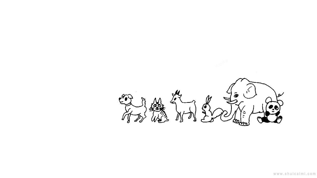 动物运动会简笔画怎么画 动物运动会简笔画顺序