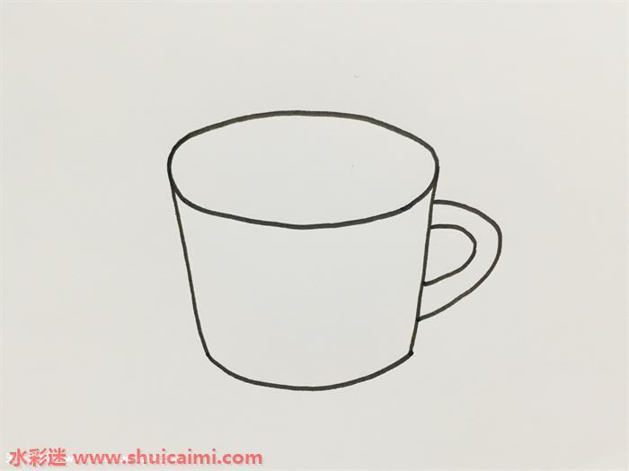杯子简笔画怎么画图片彩色