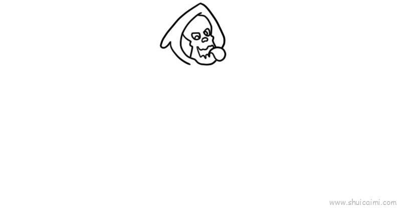 死神儿童画怎么画 死神简笔画顺序