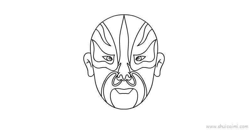 脸谱儿童画怎么画 脸谱简笔画好看