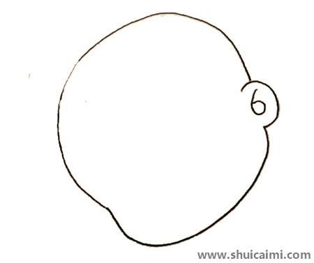 大头儿子儿童简笔画
